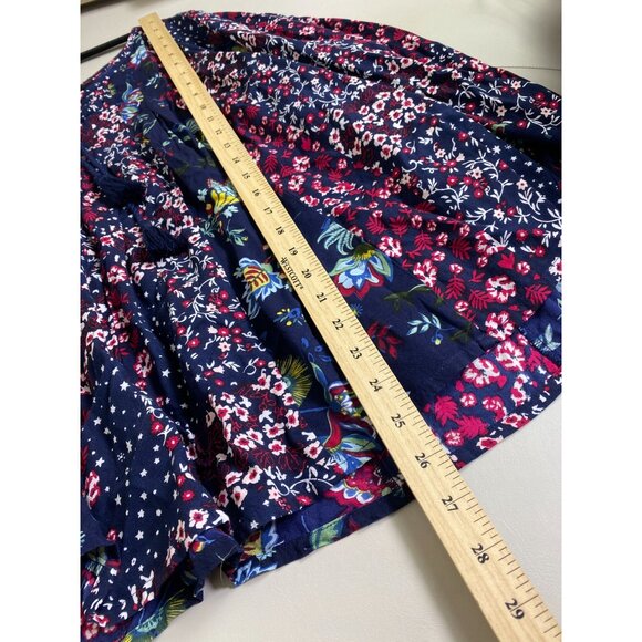 Cafe Marrakesh Floral Boho Peasant Top Blouse Womens Plus Size 3X Blue Pink - Picture 8 of 16